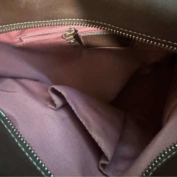 Coach Hampton Brown Pebbled Leather Tote with Structured Design and Dual Straps - Picture 12 of 12